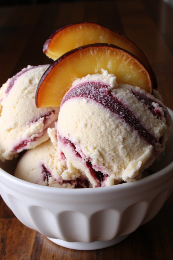 caramelized plum ice cream delight
