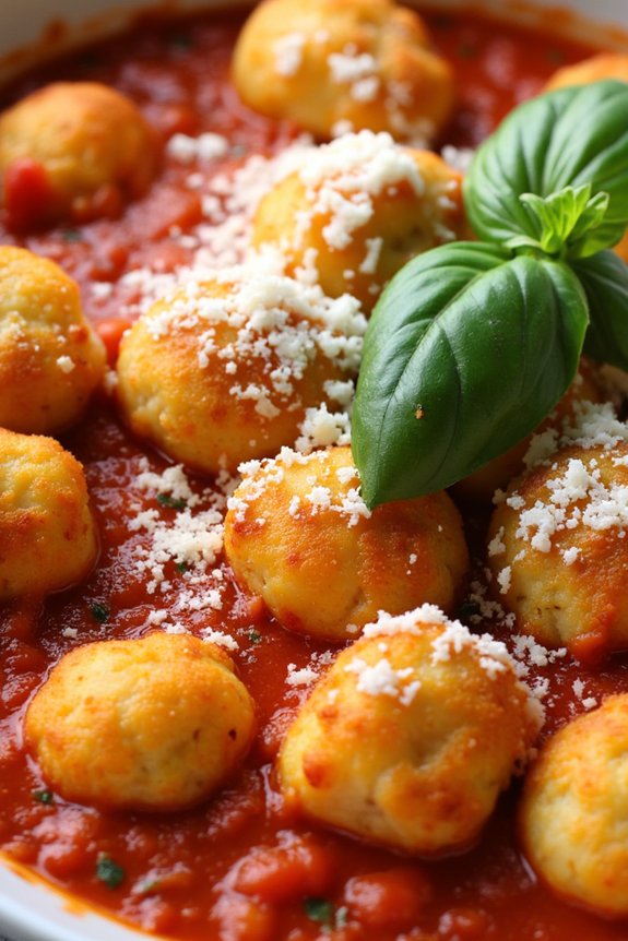 cauliflower gnocchi with marinara