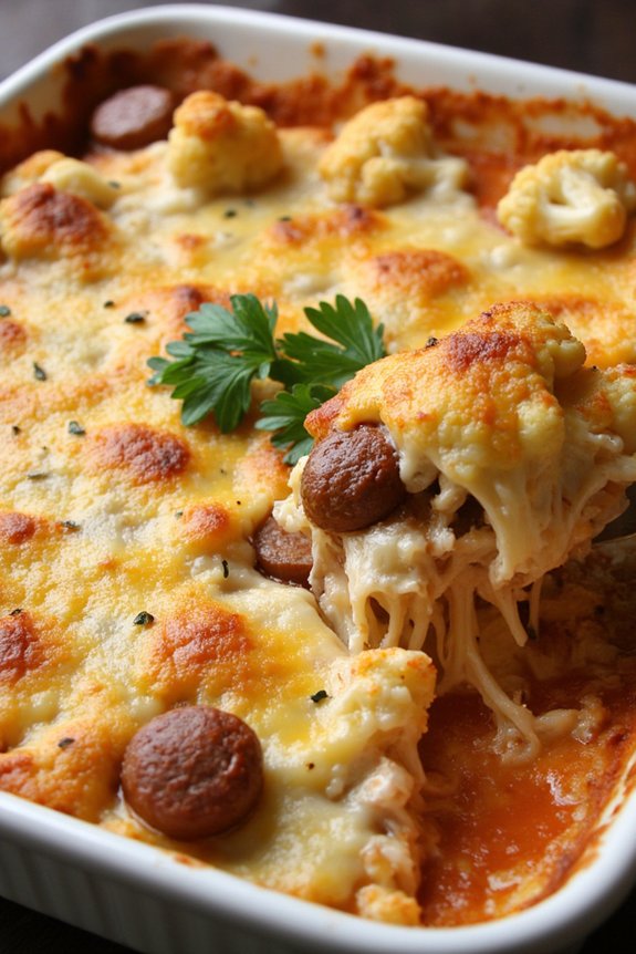 cauliflower sausage casserole recipe