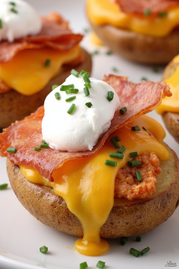 cheddar prosciutto potato skins