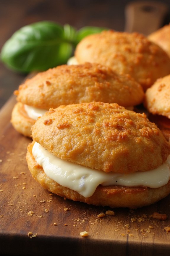 cheesy italian fried sandwiches