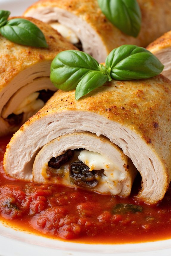 chicken braciole with tomatoes