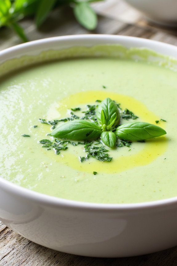 chilled creamy zucchini soup