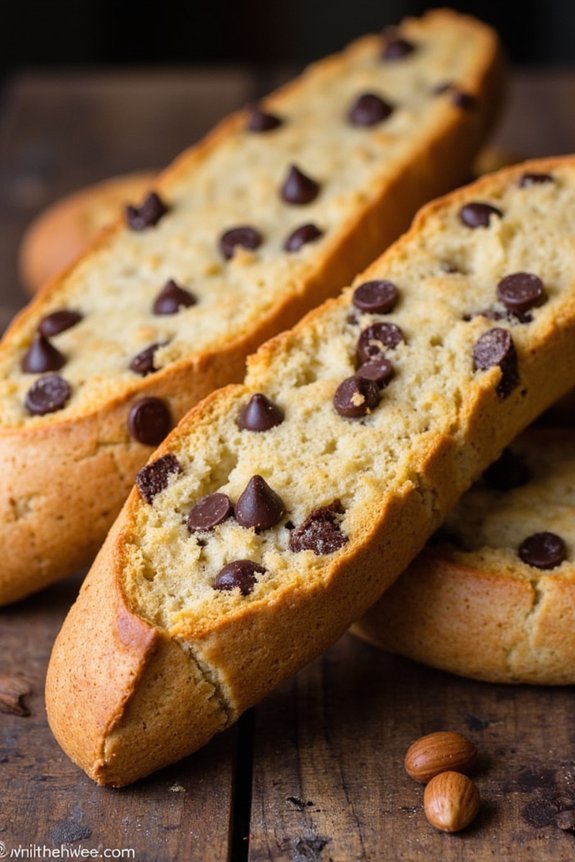 chocolate chip hazelnut biscotti