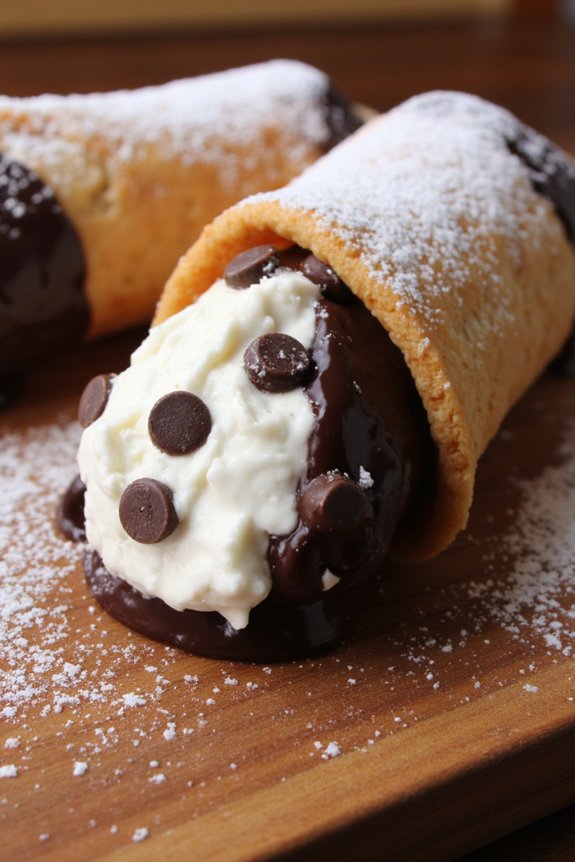 chocolate dipped italian dessert