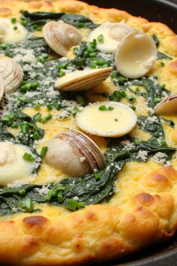 clam spinach frittata recipe