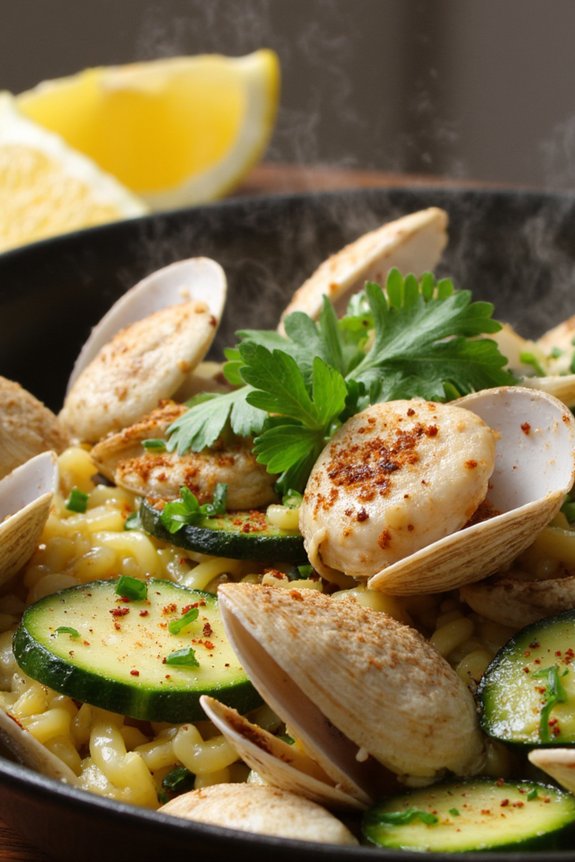 clam zucchini stir fry recipe