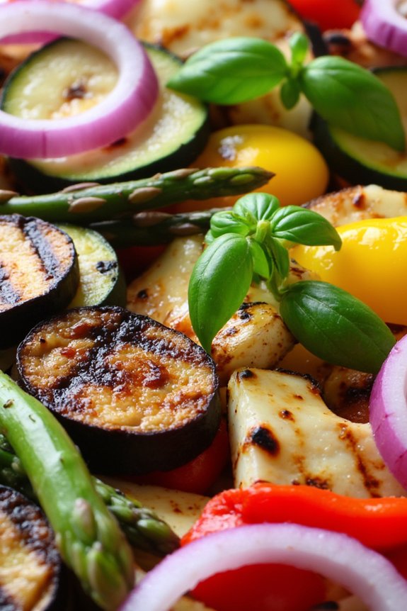 colorful grilled vegetable appetizer