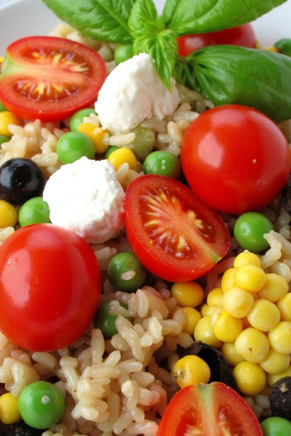 colorful italian rice salad