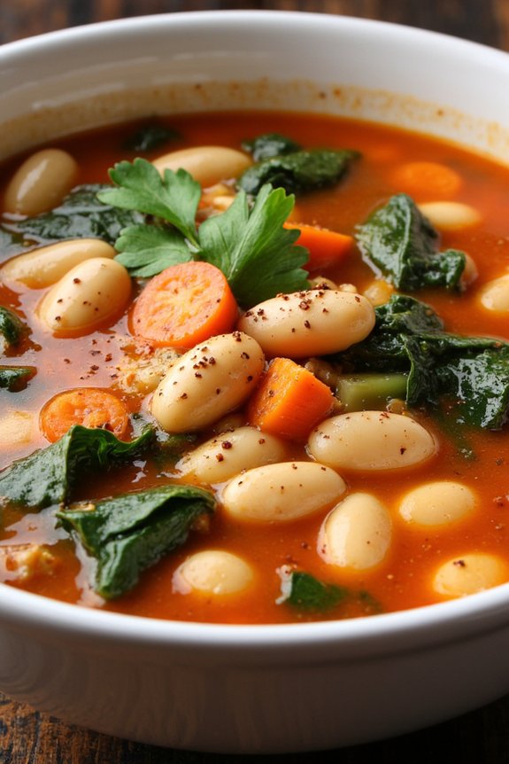 comforting creamy bean soup