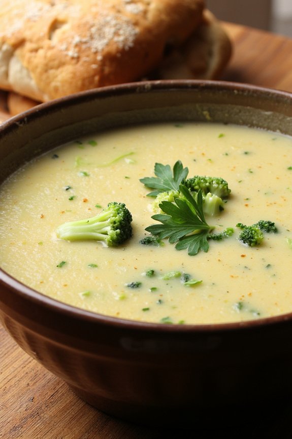 comforting creamy broccoli soup