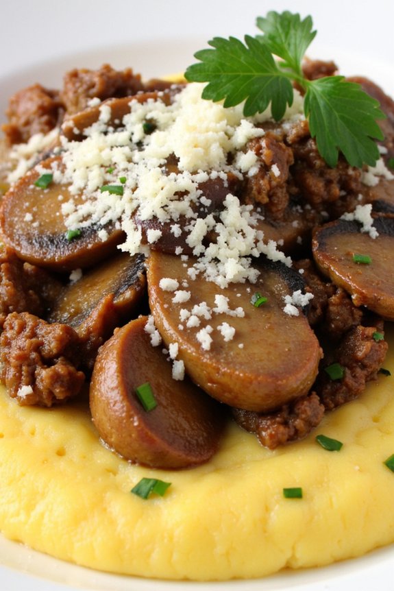 comforting italian sausage polenta