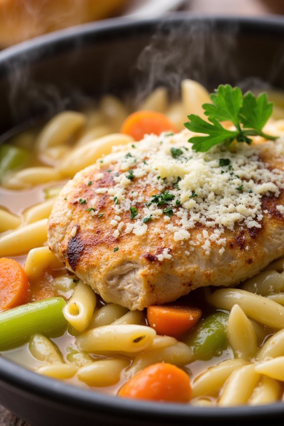 comforting lemon chicken soup