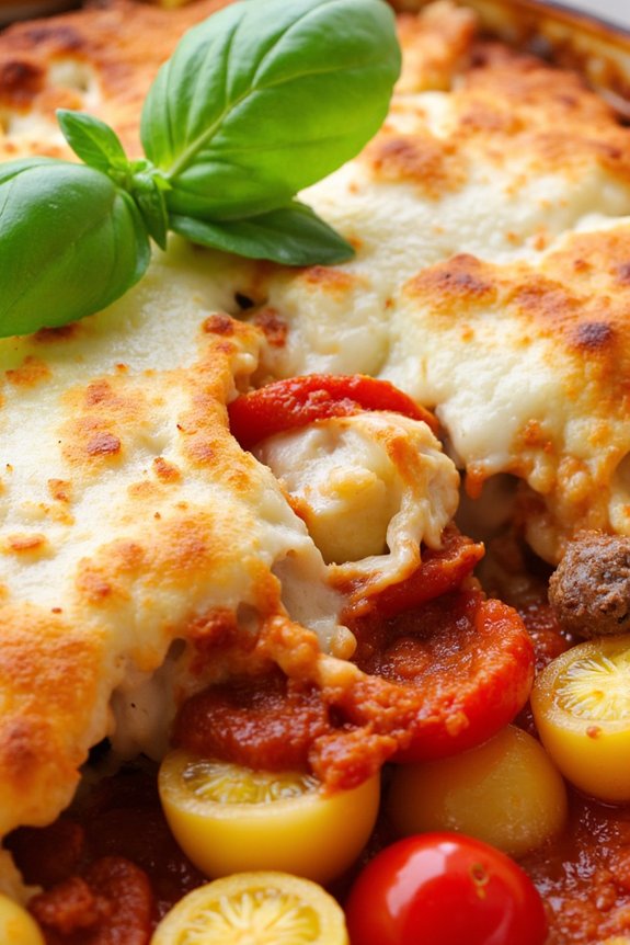 comforting spicy sausage bake