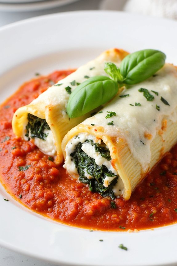 comforting spinach ricotta dish