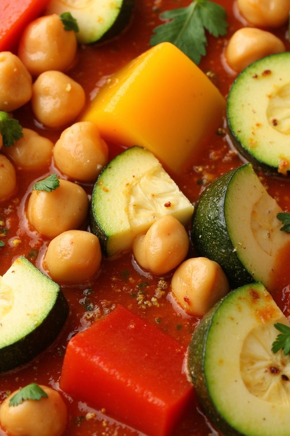 comforting zucchini chickpea stew