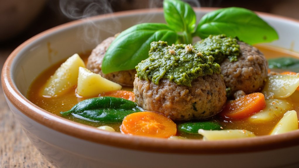 cozy italian meatball soup