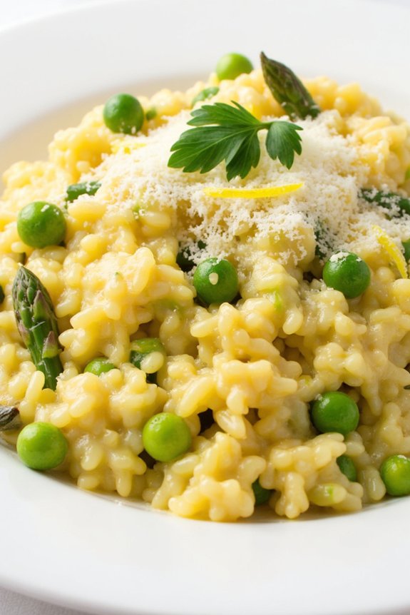 creamy asparagus lemon risotto