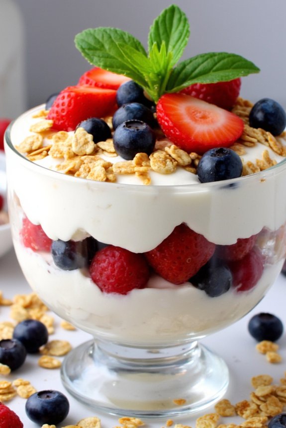 creamy berry ricotta parfait