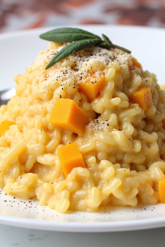 creamy butternut squash risotto