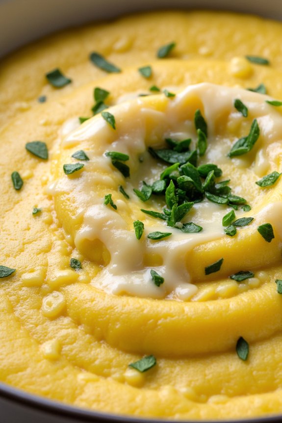 creamy cheese herb polenta