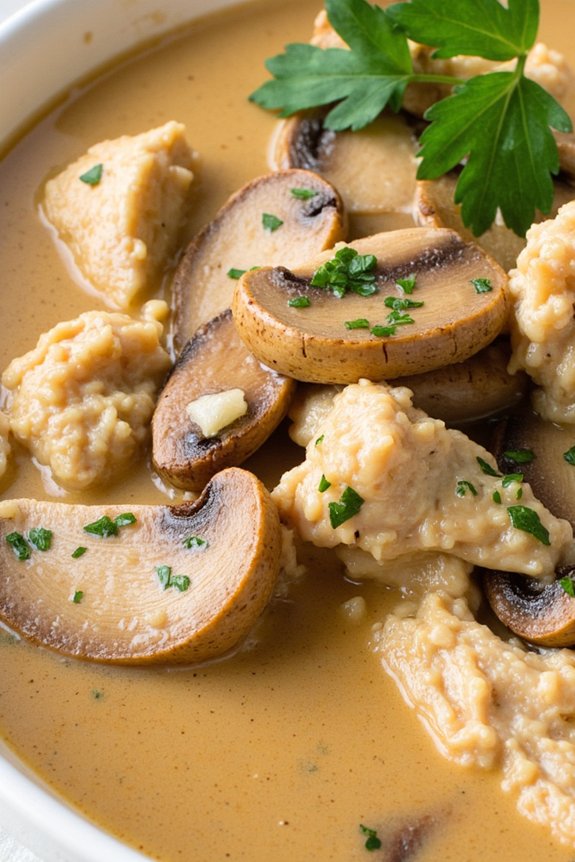 creamy chicken mushroom soup