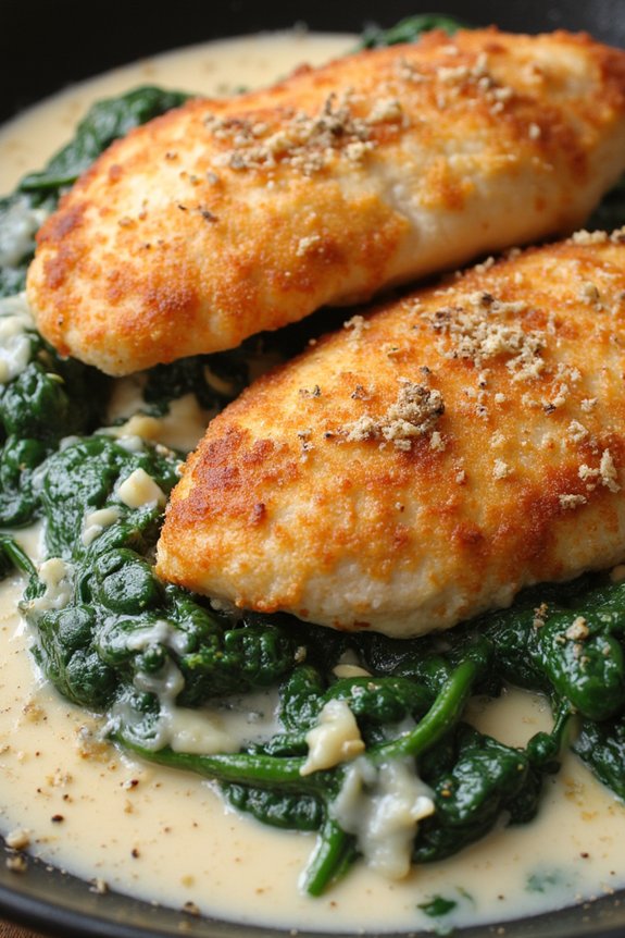 creamy chicken with spinach