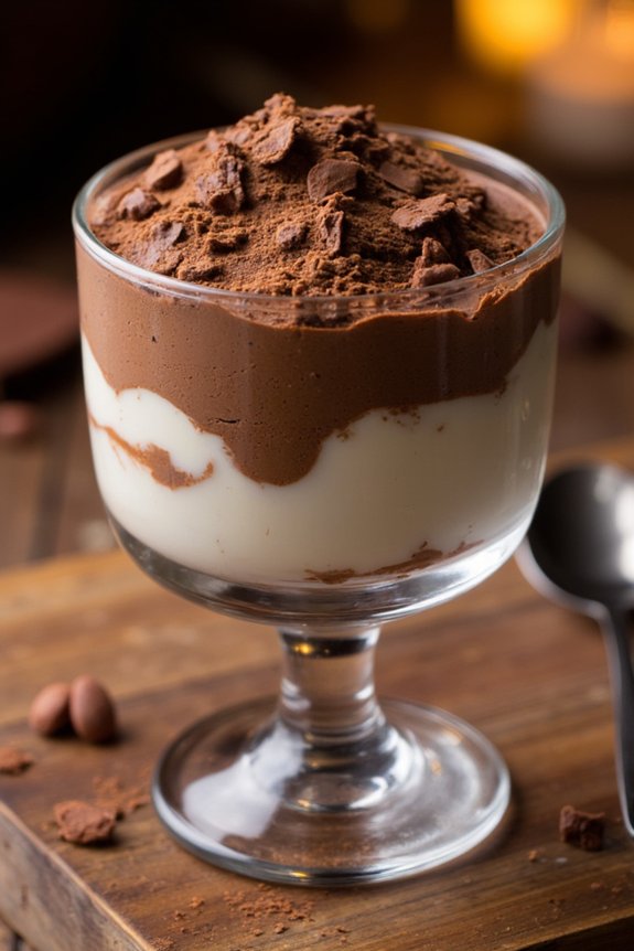 creamy chocolate ricotta mousse