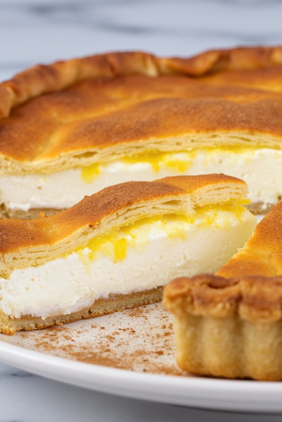 creamy citrus ricotta pie