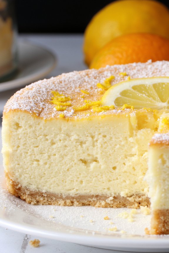 creamy citrusy italian cheesecake