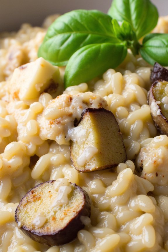 creamy eggplant risotto delight
