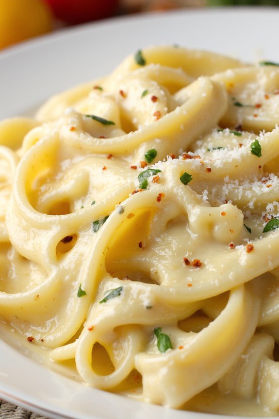 creamy garlic herb pasta