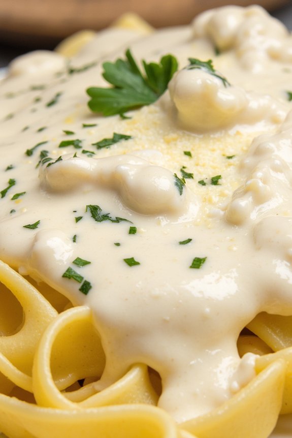 creamy garlic parmesan sauce