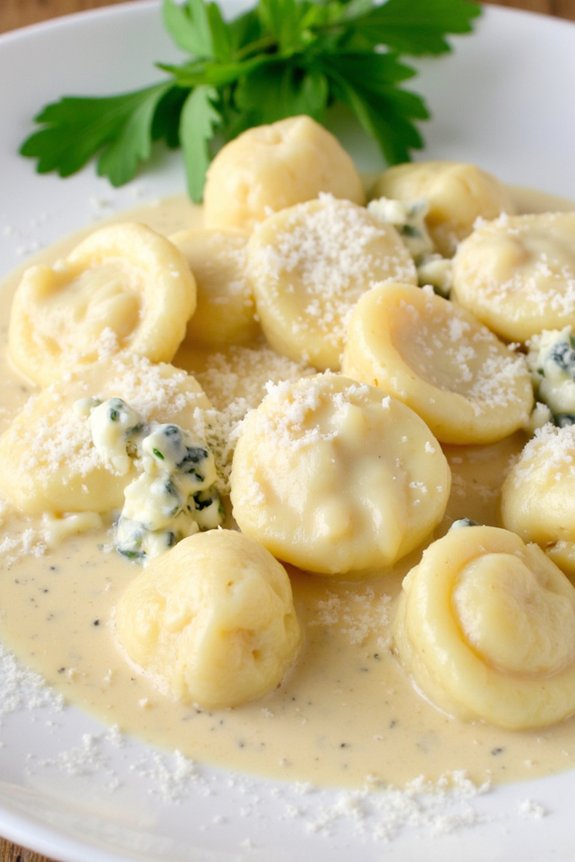 creamy gnocchi with gorgonzola