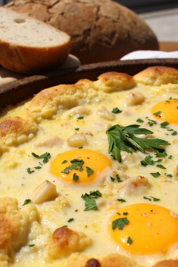 creamy italian cheese eggs