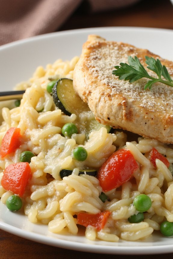 creamy italian chicken risotto