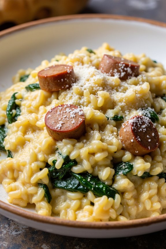 creamy italian sausage risotto