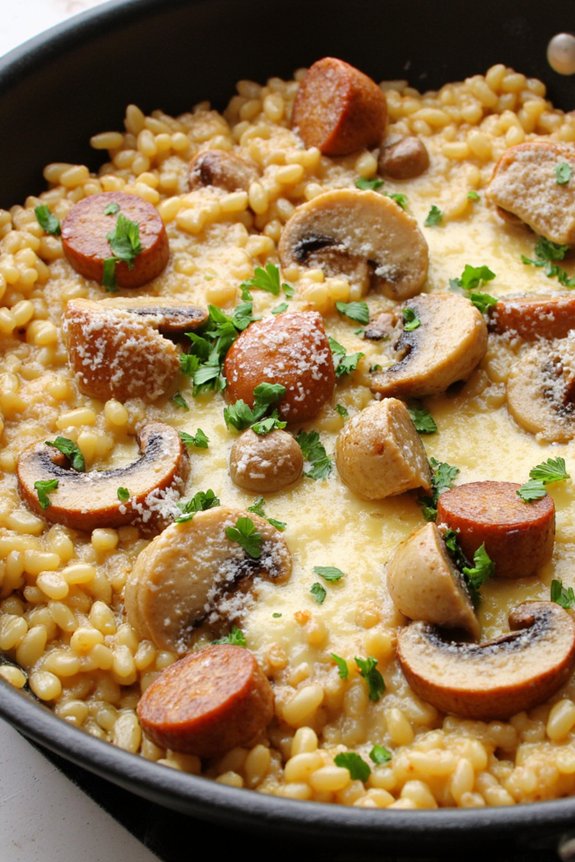 creamy italian sausage risotto