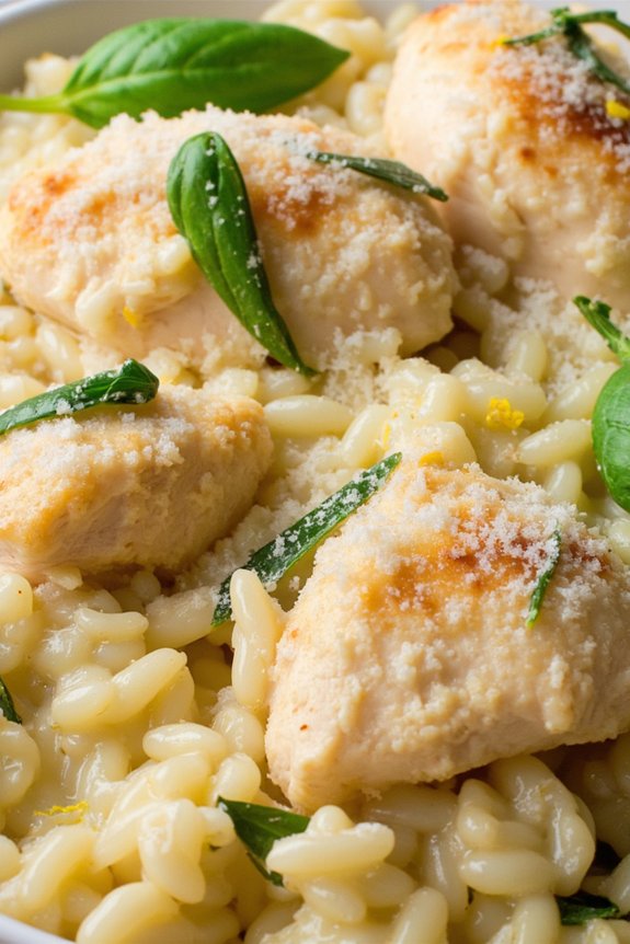 creamy lemon basil risotto