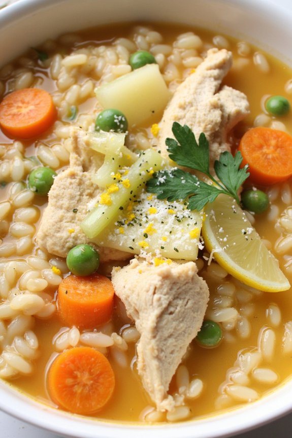 creamy lemon chicken soup