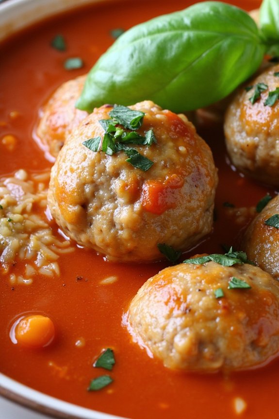 creamy meatball tomato soup