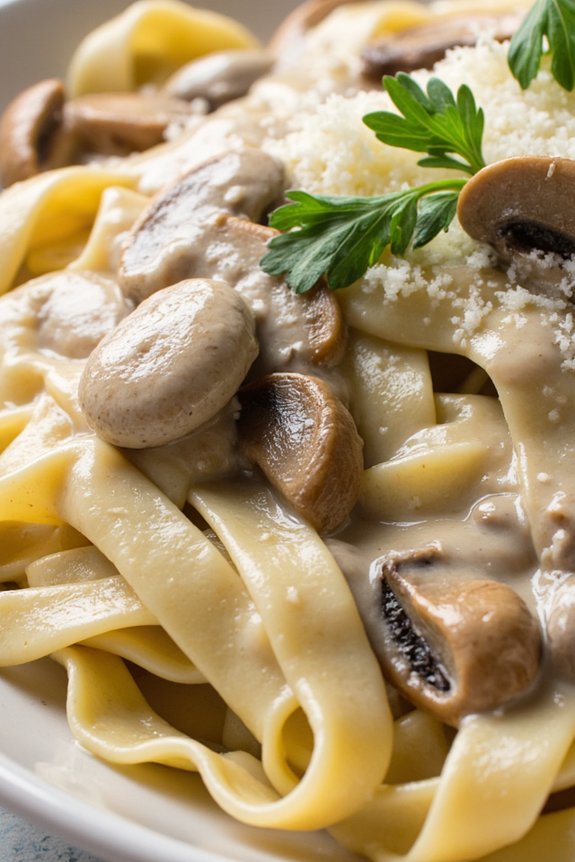 creamy mushroom alfredo delight