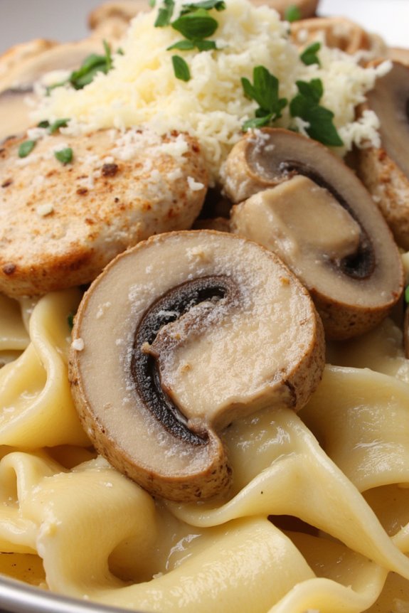 creamy mushroom chicken alfredo