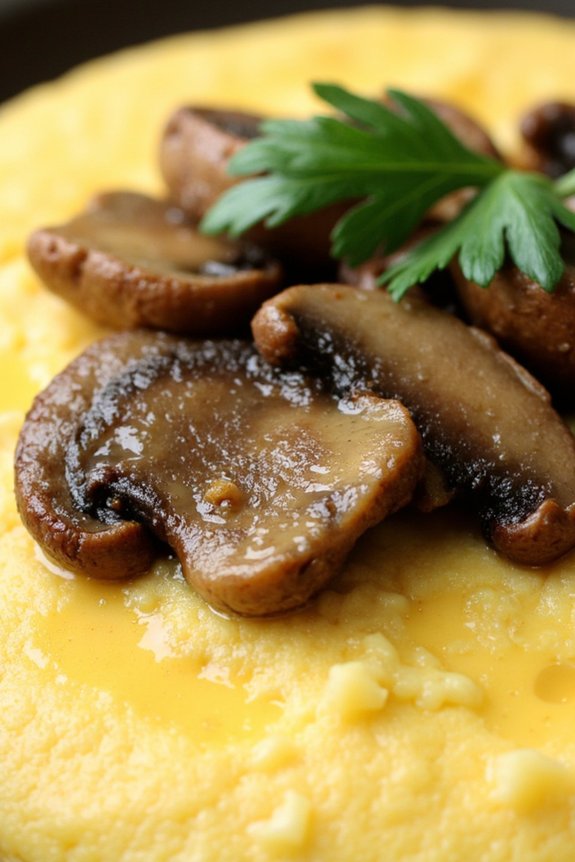 creamy mushroom herb polenta
