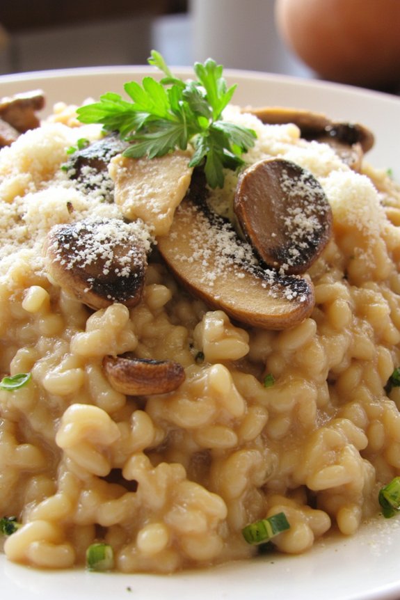 creamy mushroom risotto recipe