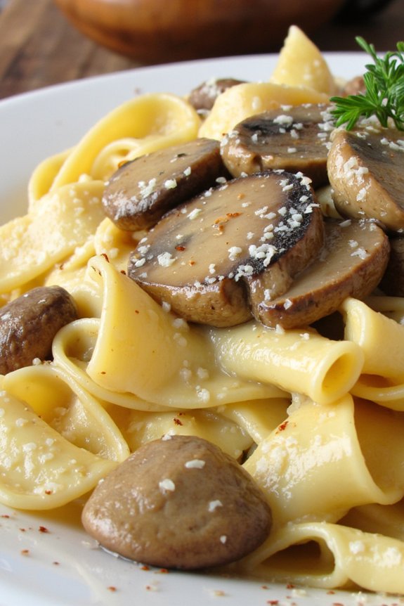 creamy mushroom tarragon pasta
