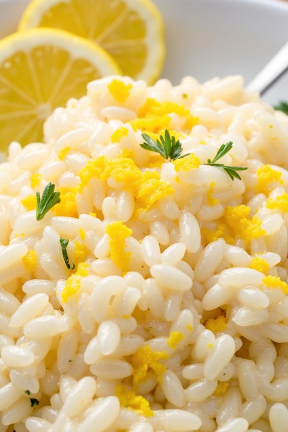 creamy parmesan lemon rice