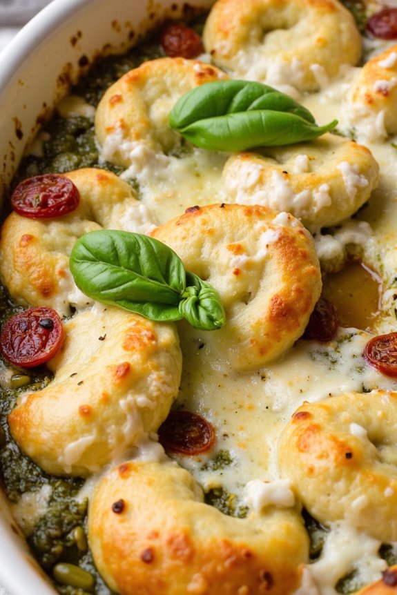 creamy pesto gnocchi bake