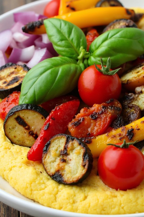 creamy polenta grilled vegetables