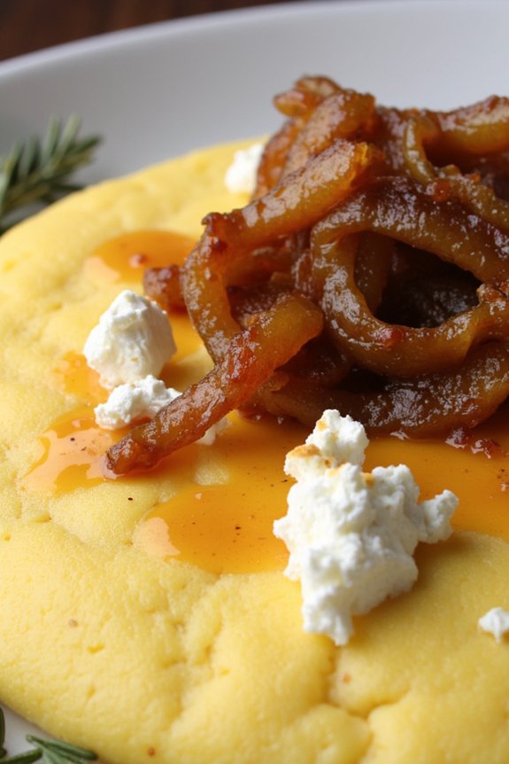 creamy polenta with caramelized onions